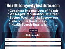 Tablet Screenshot of healthlongevityinstitute.com